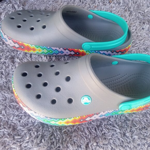 Rainbow Crocband Crocs - Picture 1 of 2